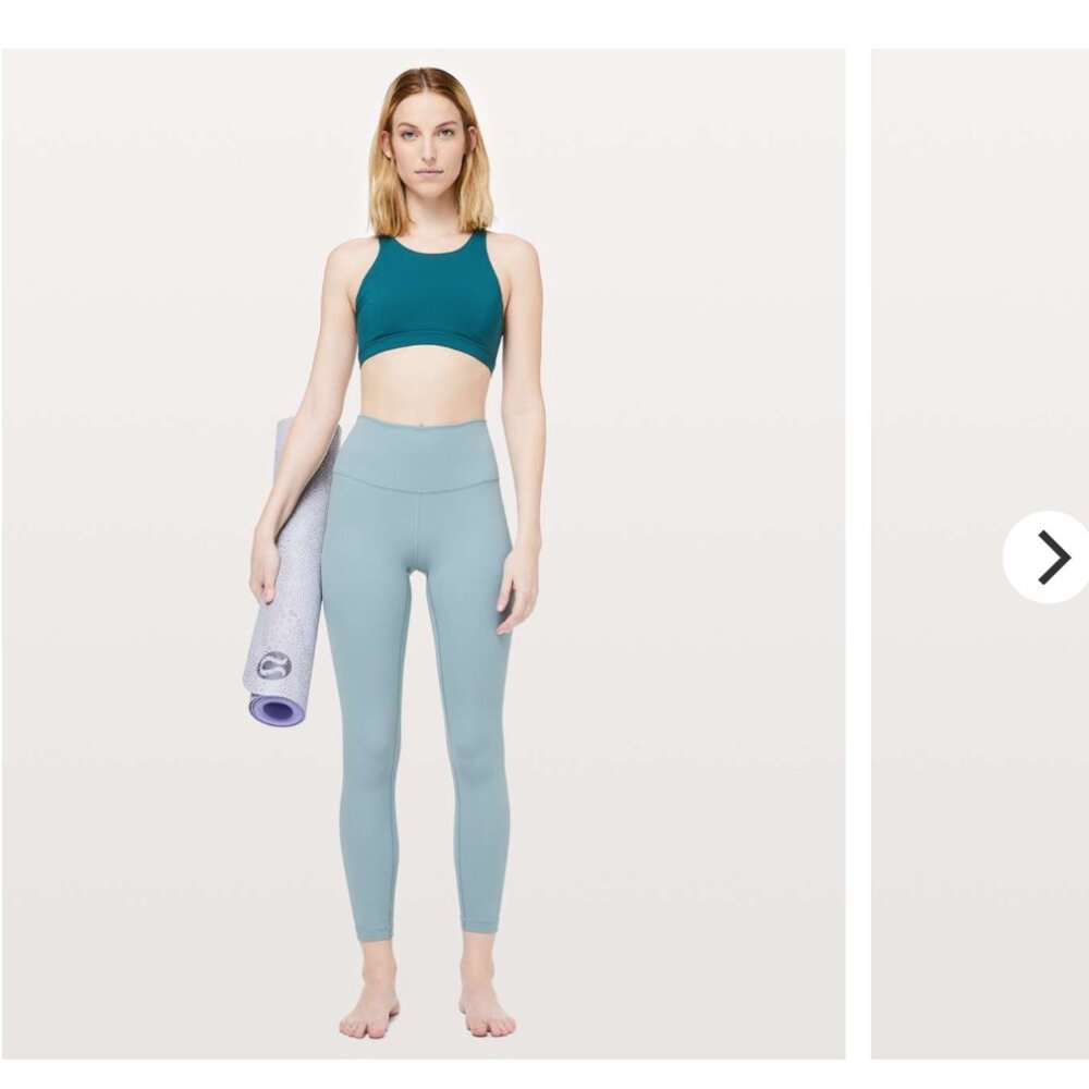 Lululemon Like New Wunder Under High-Rise 7/8 Tight 25" in Blue Cast - Size 16